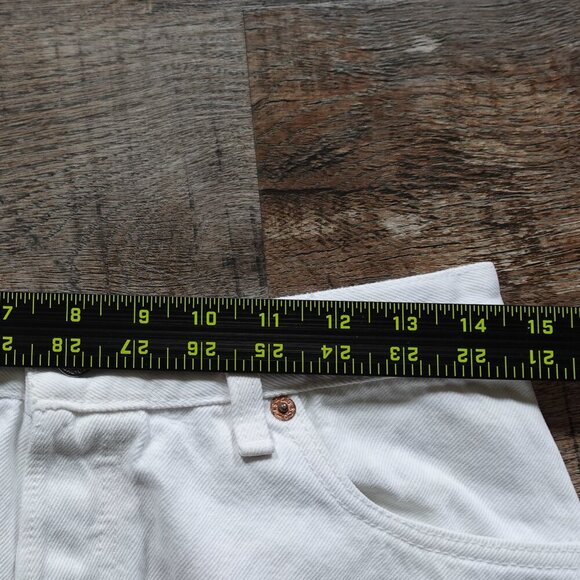 Vintage Levi's jeans 501 Original fit women's 13 white denim - Picture 13 of 16